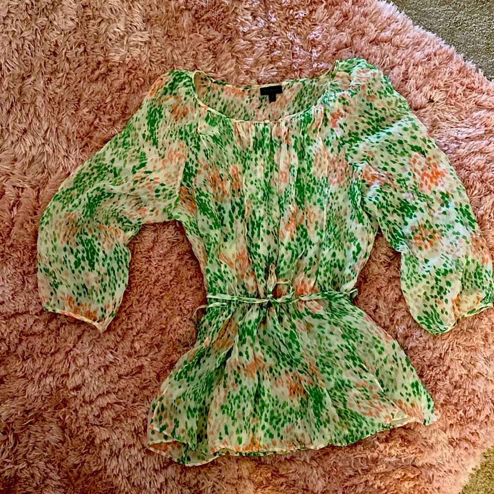 Talbots semi sheer blouse